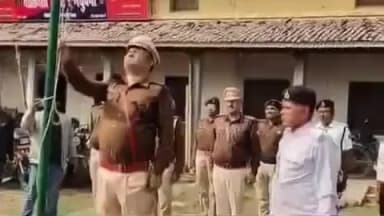 पंडौल: मधुबनी ट्रैफिक थाना में किया गया झंडोत्तोलन