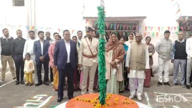 नौडीहा बाज़ार: नौडीहा बाजार प्रखंड कार्यालय व थाना में गणतंत्र दिवस धूमधाम से मनाया गया