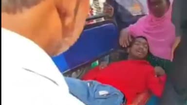 জলঙ্গি: শারীরিক প্রতিবন্ধী যুবক শুয়ে শুয়ে হিয়ারিং-এর লাইনে দাঁড়ালো। সাহেবনগরে হিয়ারিং সেন্টারে চরম অমানবিক দৃশ্য