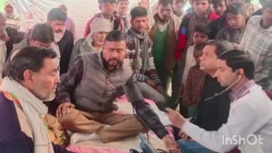 कलान: जहानाबाद खमरिया में गौशाला की मांग को लेकर अंशन आठवें दिन जारी, ग्राम प्रधान की हालत बिगड़ी