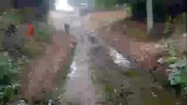 अकठौहा गांव की सडक ##@ चरखारी महोबा