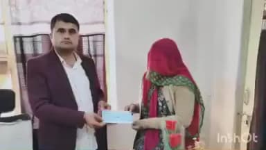 लोहावट: आऊ के सहायक अभियन्ता विश्नोई ने दिखाई तत्परता, मृतक आश्रिता को सुपुर्द किया ₹10 लाख का चेक