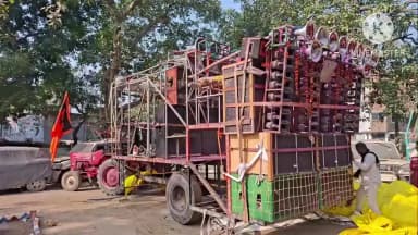 दरौंधा: हरदियारा गांव में सरस्वती मां की प्रतिमा विसर्जन के दौरान पुलिस ने डीजे किया ज़ब्त