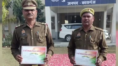 सहावर: नहर में डूबी अल्टो कार में फंसे ग्रामीणों की जान बचाने वाले पुलिसकर्मियों को किया गया सम्मानित