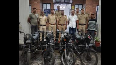 काटोल: काटोल पोलिसांकडून मोटारसायकल चोरीचे ४ गुन्हे उघड; २.४० लाखांचा मुद्देमाल जप्त