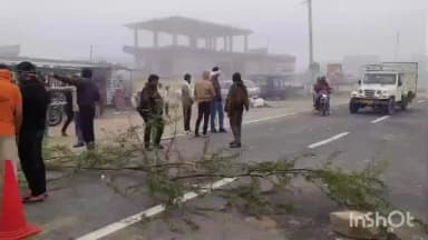 करेड़ा: कीड़ीमाल चौराहे पर बजरी से भरे डंपर ने तीन गोवंशों को रौंदा, एक की मौत, आक्रोशित ग्रामीणों ने हाईवे पर लगाया जाम