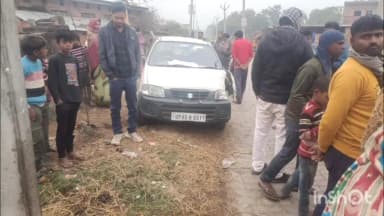 महसी: कपूरपुर बाजार के पास अनियंत्रित तेज रफ्तार कार विद्युत पोल से टकराई, एक व्यक्ति को आई चोटें
