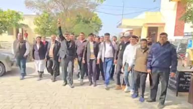 विजयनगर: ब्यावर जिला न्यायालय को शहर से दूर स्थानांतरित करने का अधिवक्ताओं ने बिजयनगर में किया विरोध