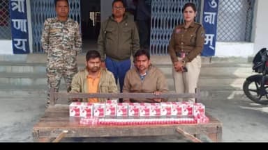 उदयपुर धरमजयगढ़: हाईस्कूल के सामने नाबालिग बच्चों को नशे के लिए व्हाइटनर बेचने वाले दो स्टेशनरी संचालकों पर पुलिस ने की कार्रवाई