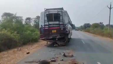 पटेरा के पास बड़ा हादसा टला: ट्रक ने यात्री बस को टक्कर मारी