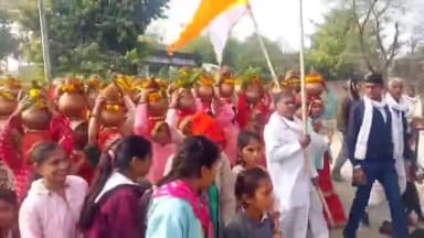 लवाण: विश्वकर्मा जयंती पर लवाण कस्बे में गाजे-बाजे के साथ निकाली गई कलश व शोभायात्रा, हजारों लोगों ने पाई पंगत प्रसादी