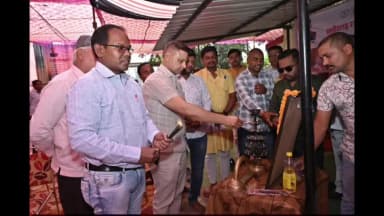 भाटापारा: भाटापारा के विद्युत कार्यालय के सामने विभाग ने रजत जयंती महोत्सव का आयोजन किया, अध्यक्ष अश्वनी शर्मा हुए शामिल