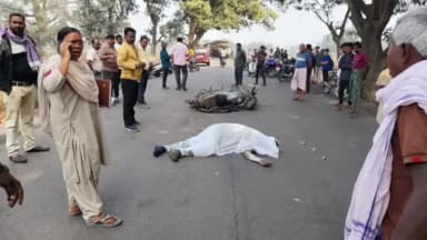 उदयपुर धरमजयगढ़: कुंजेमुरा गांव के पास तेज रफ्तार ट्रेलर की चपेट में आने से बाइक सवार की मौत, नाराज ग्रामीणों ने लगाया जाम