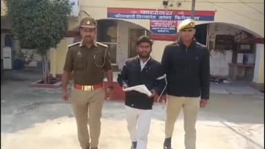सिरसागंज: हैवतपुर रोड के पास पुलिस टीम ने चैकिंग के दौरान एक अभियुक्त को अवैध तमंचा व ज़िंदा कारतूस के साथ किया गिरफ्तार