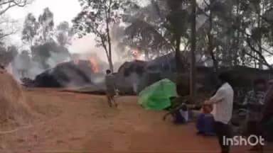 बस्तर: कोलचुर में धान के पैरावट में बिजली के तार के शार्ट सर्किट से लगी आग, डायल 112 व फायर ब्रिगेड ने मौके पर बुझाई आग