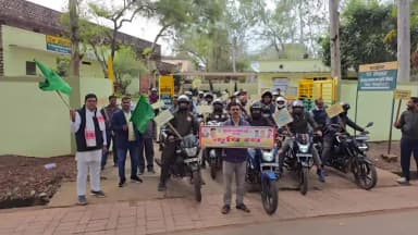 शिवपुरी नगर: शिवपुरी में 'किसान कल्याण वर्ष' का आगाज़, मोटरसाइकिल रैली निकालकर जागरूकता का संदेश दिया गया