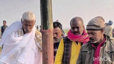 छातापुर: छातापुर के ग्वालपाड़ा पंचायत में तीन दिवसीय भगैत महासम्मेलन व विष्णु यज्ञ के लिए हुआ ध्वजारोहण