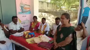 ஊத்தங்கரை: ஊராட்சி ஒன்றிய துவக்கப்பள்ளி பகுதியில் சத்துணவு பணியாளருக்கு பணி ஓய்வு பாராட்டு விழா