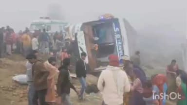 माण्डल: किशनपुरा चौराहे के समीप मिट्टी से भरे डंपर की टक्कर से ट्रेवल्स बस पलटी, एक महिला गंभीर घायल, बस में करीब 30 यात्री थे