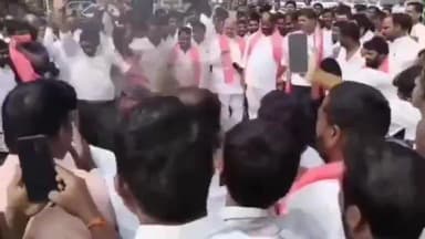 ఇబ్రహీంపట్నం: ఇబ్రహీంపట్నంలో కేసీఆర్ కు మద్దతుగా మాజీ ఎమ్మెల్యే మంచిరెడ్డి కిషన్ రెడ్డి ఆధ్వర్యంలో నిరసన