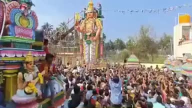 கே.வி.குப்பம்: கே வி குப்பம் அடுத்த பிகே புரம் பகுதியில் 36 அடி தங்கவேல் முருகர் சிலை கும்பாபிஷேக விழா வெகு விமர்சையாக நடைபெற்றது விண்ணை பிளந்த அரோகரா கோஷம்