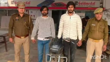 गाज़ियाबाद: ट्रॉनिका सिटी थाना पुलिस ने बाइक चोरी करने वाले 2 चोरों को किया गिरफ्तार, चोरी की बाइक हुई बरामद