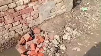 कैराना: अलीपुर में ग्राम प्रधान पर 50 वर्ष पुराना नाला बंद करने का आरोप, मंदिर की दीवार में आई दरारें #jansamasya