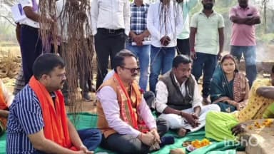 देवगांव में विकास कार्यों का भूमिपूजन, सीसी रोड और चेक डेम का शिलान्यास किया गया