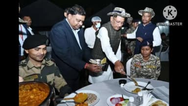 नारायणपुर: नारायणपुर में मुख्यमंत्री विष्णुदेव साय ने जवानों को परोसा खाना, बढ़ाया मनोबल