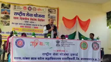 वारासिवनी: खापा गांव में एनएसएस के सात दिवसीय शिविर के दौरान युवाओं की सहभागिता से ग्रामीण विकास पर हुआ विचार मंथन।