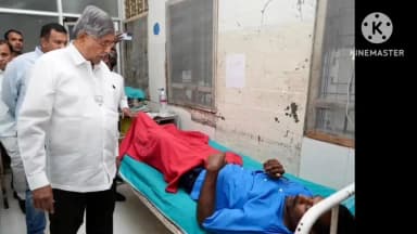 मिरज: पालकमंत्री चंदकांत पाटील यांनी केली हिट अँड रन घटनेतील जखमींची विचारपुस.