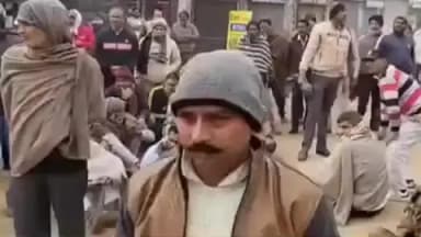 कैथल: कस्बा राजाैंद में सड़क निर्माण की मांग को लेकर कस्बा वासियों ने महाराणा प्रताप चौक पर लगाया जाम