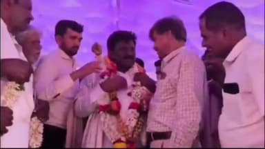 ಶಿರಾ: ಹುಟ್ಟುಹಬ್ಬದಂದು ವೇದಿಕೆ ಮೇಲೆ ಶಿರಾ ತಹಶೀಲ್ದಾರ್ ಗೆ ಬೆವರಿಸಿದ ಎಂಎಲ್ಸಿ ಚಿದಾನಂದ ಗೌಡ