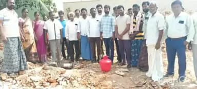 ఉప్పునుంతల: కంసాని పల్లి గ్రామంలో మహిళా మండలి భవన నిర్మాణానికి భూమి పూజ కార్యక్రమం