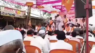 पैठण: विहामांडवा येथे खासदार संदिपान भुमरे यांची जाहीर सभा संपन्न विविध विकास कामे केल्याचा केला दावा