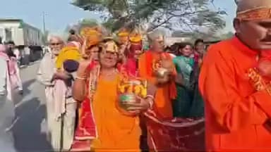 नूरसराय: मकनपुर में छोटकी भगवती माता की तृतीय वर्षगांठ पर भव्य कलश यात्रा, भक्तिमय माहौल
