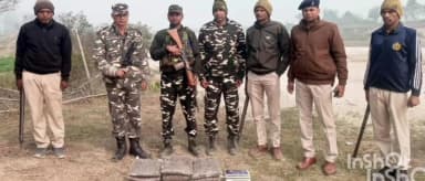 फुलपरास: लौकही पुलिस और एसएसबी ने नौ किलो गांजा किया ज़ब्त, मौके से धंधेबाज फरार