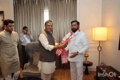 দিছপুৰ: গুৱাহাটীত মহাৰাষ্ট্ৰৰ উপ মুখ্যমন্ত্ৰী একনাথ সিন্ধে