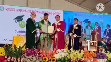 జన్నారం: పీహెచ్డి పట్టా మరియు గోల్డ్ మెడల్ అందుకున్న కలమడుగు వాసి