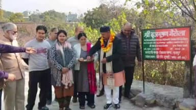 डोईवाला: डोईवाला विधायक बृज भूषण गैरोला ने पुस्ता और सड़क का किया लोकार्पण