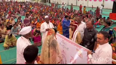 फुलंब्री: फुलंब्री शहरातील विष्णू पंचायतन महायज्ञ यामध्ये हजारो भाविकांची उपस्थिती, यज्ञात लग्न सोहळ्याचे आयोजन