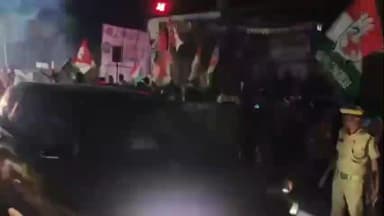 નાંદોદ: કૉંગ્રેસ ની જન આક્રોશ યાત્રા નાંદોદ તાલુકા આમલેથા ગામ થી રાજપીપલા આવી.