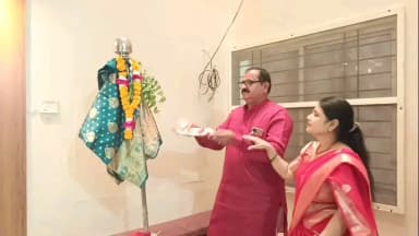 बड़वाह: बड़वाह में महाराष्ट्रीयन परिवारों ने गुड़ी बांधकर नववर्ष गुड़ी पड़वा मनाया