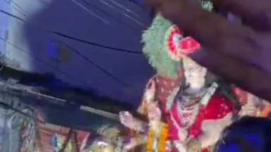 बुरहानपुर नगर: सिंधी बस्ती क्षेत्र में श्री इच्छापूर्ति नवदुर्गा उत्सव समिति द्वारा चैत्र नवरात्रि पर मां नव दुर्गा की प्रतिमा स्थापित