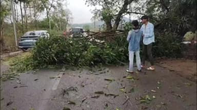 କୋରାପୁଟ: କାଳବୈଶାଖୀ ର ପ୍ରଭାଵ। କୋରାପୁଟ୍ ରାୟଗଡା 326 ନମ୍ବର ଜାତୀୟ ରାଜପଥର ପୋଡାଗଡ ଓ ବଂଗଲଗୁଡ଼ା ରେ ଗଛପଡି ରାସ୍ତା ଅବରୋଧ