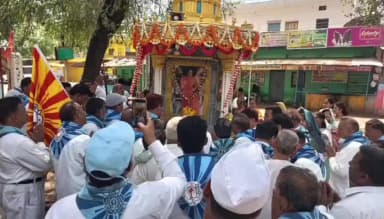 मुहांस पहुंची सत्य साईं बाबा की दिव्य रथ यात्रा, जोरदार स्वागत किया गया