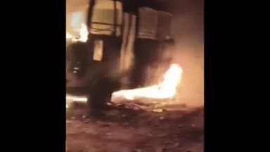 राजपुर: भरखरा गांव में अज्ञात तत्वों ने खड़ी बस में लगाई आग, पुलिस जांच में जुटी