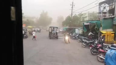 बड़ौद: बड़ौद में धूलभरी आंधी के साथ बारिश, कई पेड़ गिरे, बिजली गुल