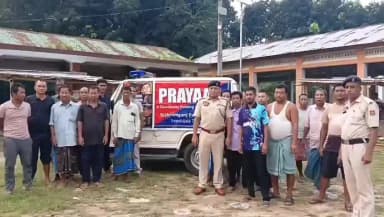 জামপুইজলা: প্রমোদনগর বাজারে বিস্রামগঞ্জ থানার প্রয়াস কর্মসূচি