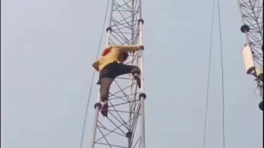 गाज़ीपुर: फरियाद से नहीं मिली सुनवाई, अब टॉवर बना न्याय का दरबार, एसडीएम ने कहा युवक 5 घंटे चढ़ा रहा टॉवर पर
